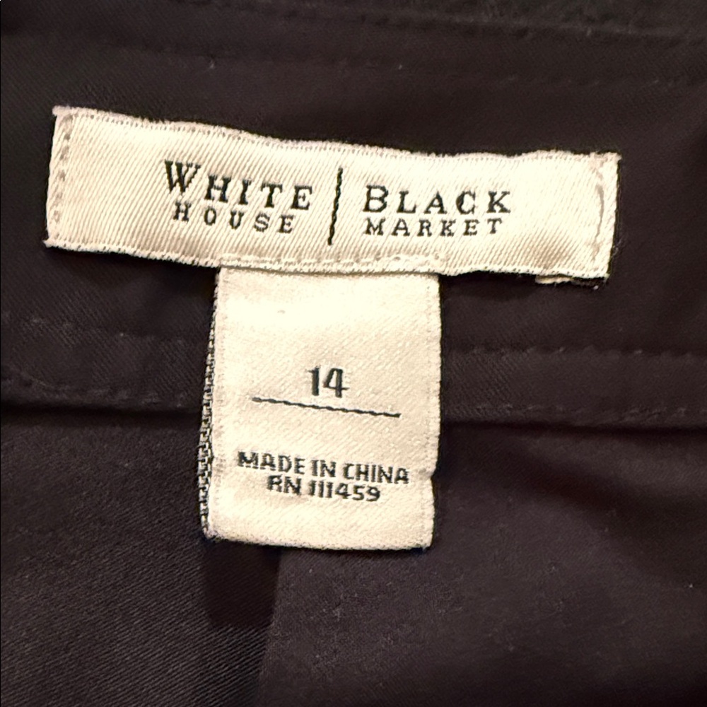 White House Black Market Black A-Line Skirt - Picture 3 of 3